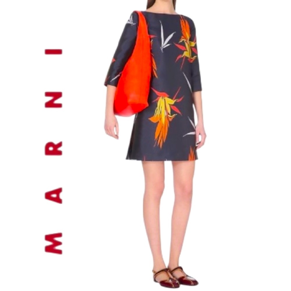 MARNI Shift Dress Birds of Paradise